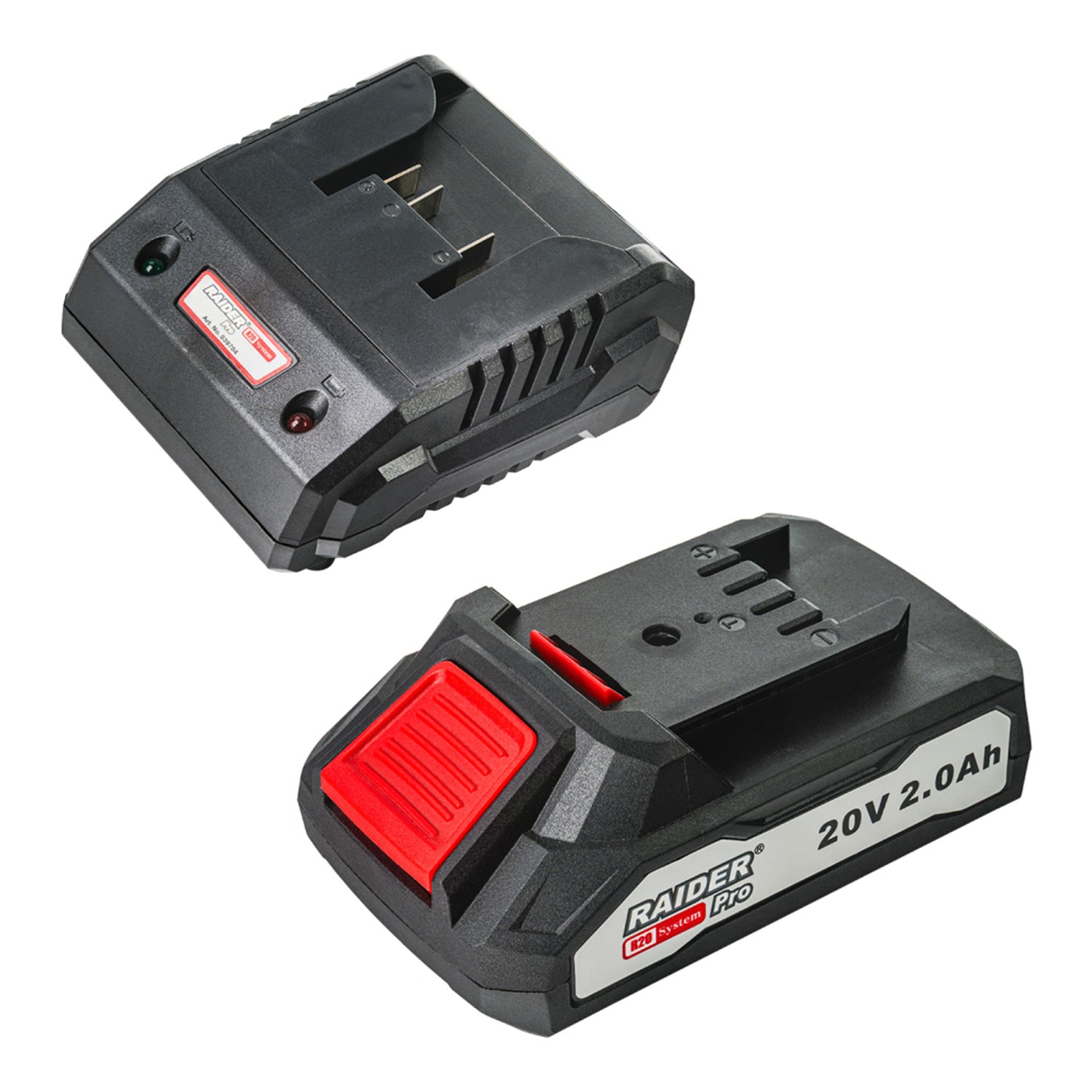 TÖLTŐ ÉS AKKUMULÁTOR KÉSZLET 20V 2Ah RAIDER PRO