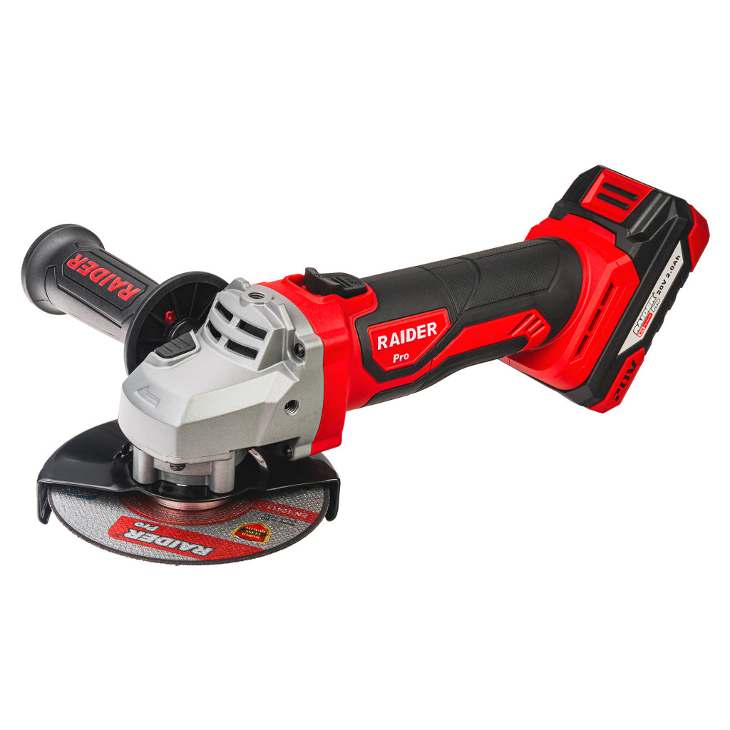 KÉSZLET FÚRÓ ÉS CSAVAROZÓ 50 NM, ÜTVECSAVAROZÓVAL 1/2" 320 NM, SAROKCSISZOLÓVAL 125 MM, 2×2AH AKKUMULÁTORRAL RAIDER PRO