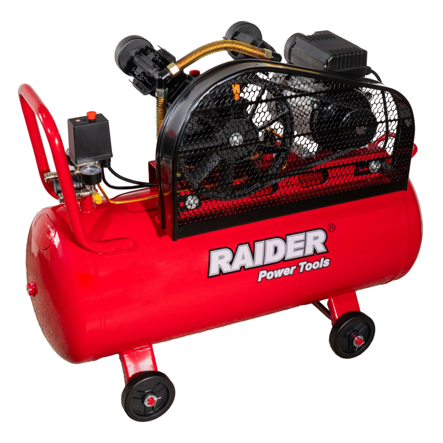 LÉGKOMPRESSZOR 100L 2LE 1.5KW 8 BAR 220V RAIDER