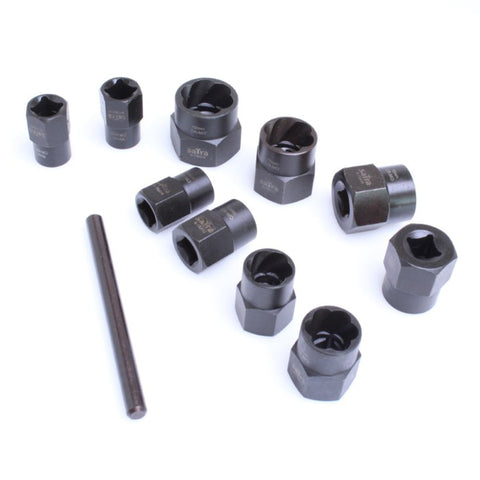 SÉRÜLT CSAVAR ELTÁVOLÍTÓ DUGÓKULCS KÉSZLET 9-19MM 11 DDB