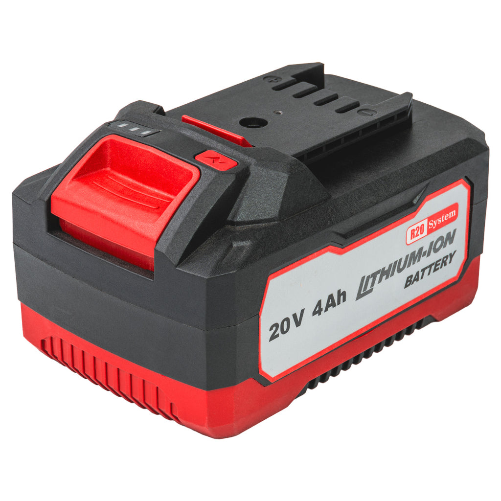 SAROKCSISZOLÓ R20 125 MM 4Ah AKKUMULÁTORRAL, 2 VÁGÓKORONGGAL ÉS MŰANYAG DOBOZZAL RAIDER PRO