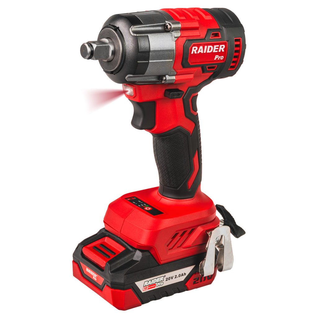 FÚRÓ ÉS CSAVAROZÓ 44Nm, ÜTVECSAVAROZÓVAL 1/2 320Nm 2X2Ah AKKUMULÁTORRAL RAIDER PRO