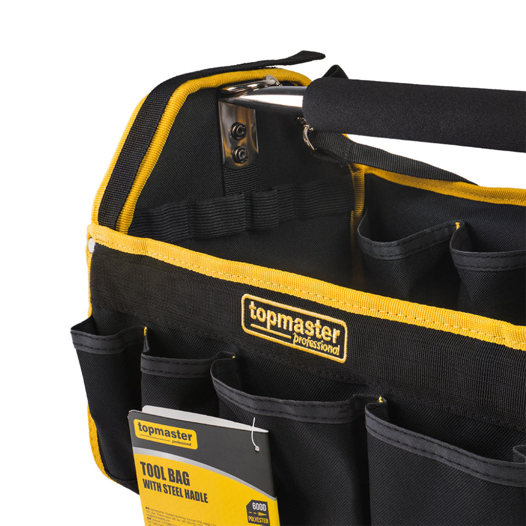 SZERSZÁMOS TÁSKA ACÉL NYÉLLEL TOPMASTER