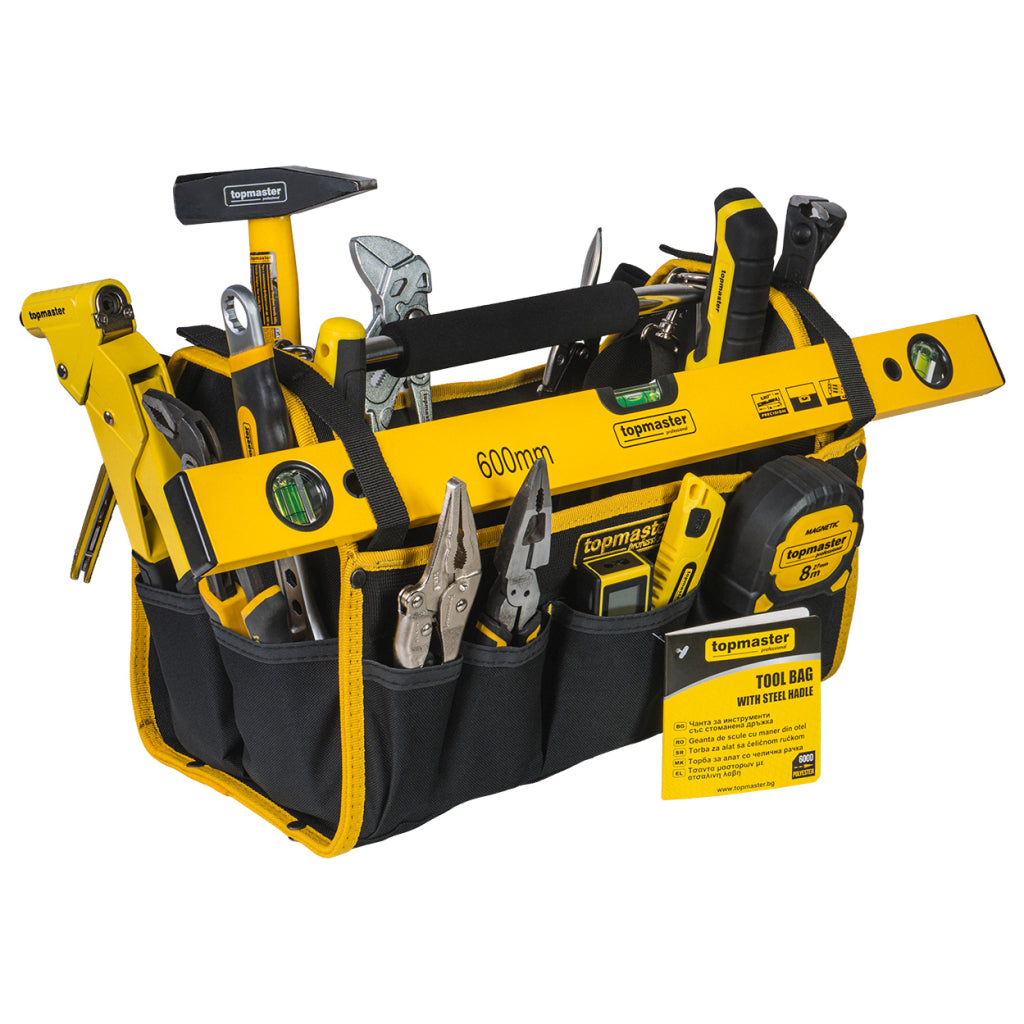 SZERSZÁMOS TÁSKA ACÉL NYÉLLEL TOPMASTER