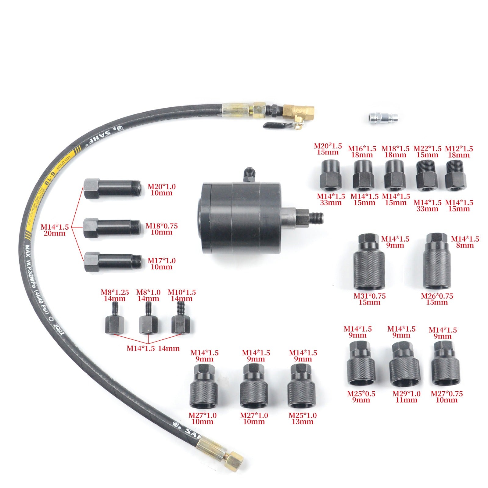 INJEKTOR - PORLASZTÓ LEHÚZÓ PNEUMATIKUS PRÉS 1000 NM 21 DB BOSCH DELPHI DENSO SIEMENS