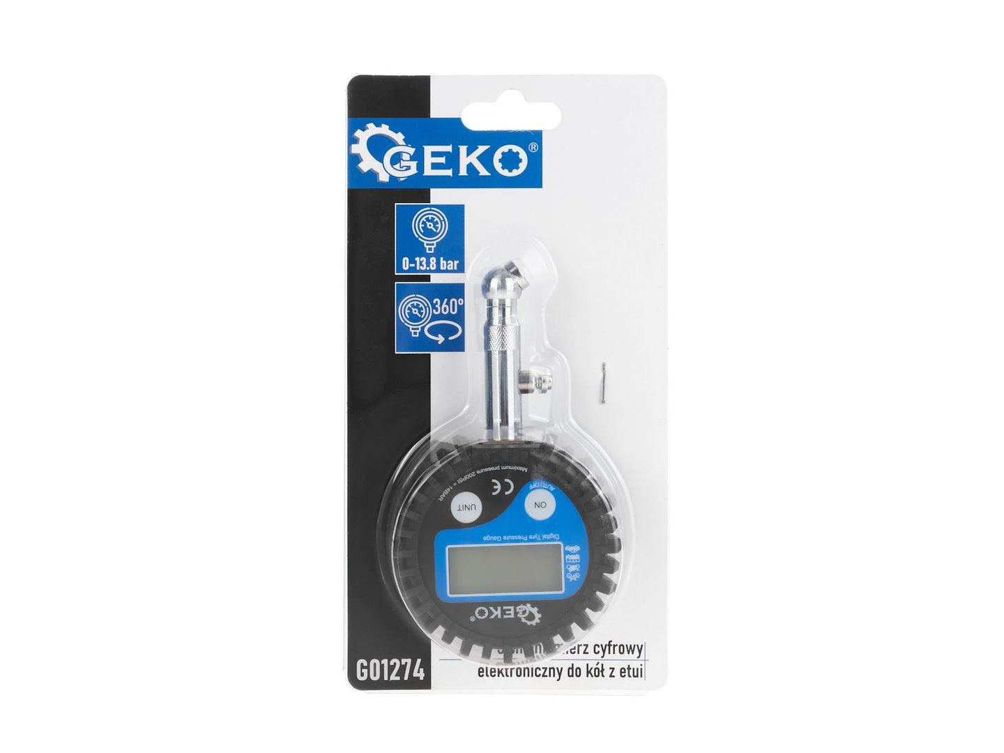 DIGITÁLIS GUMIABRONCS NYOMÁSMÉRŐ GEKO