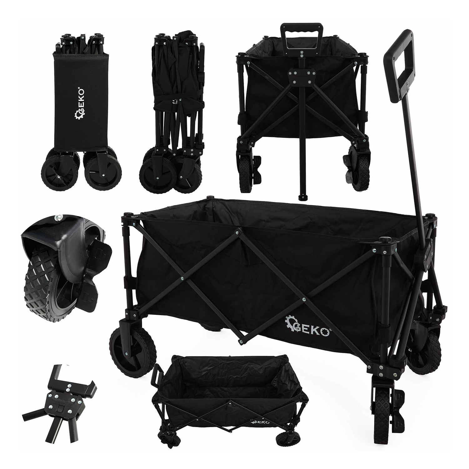 ÖSSZECSUKHATÓ TEHER SZÁLLÍTÓ KÉZIKOCSI GEKO