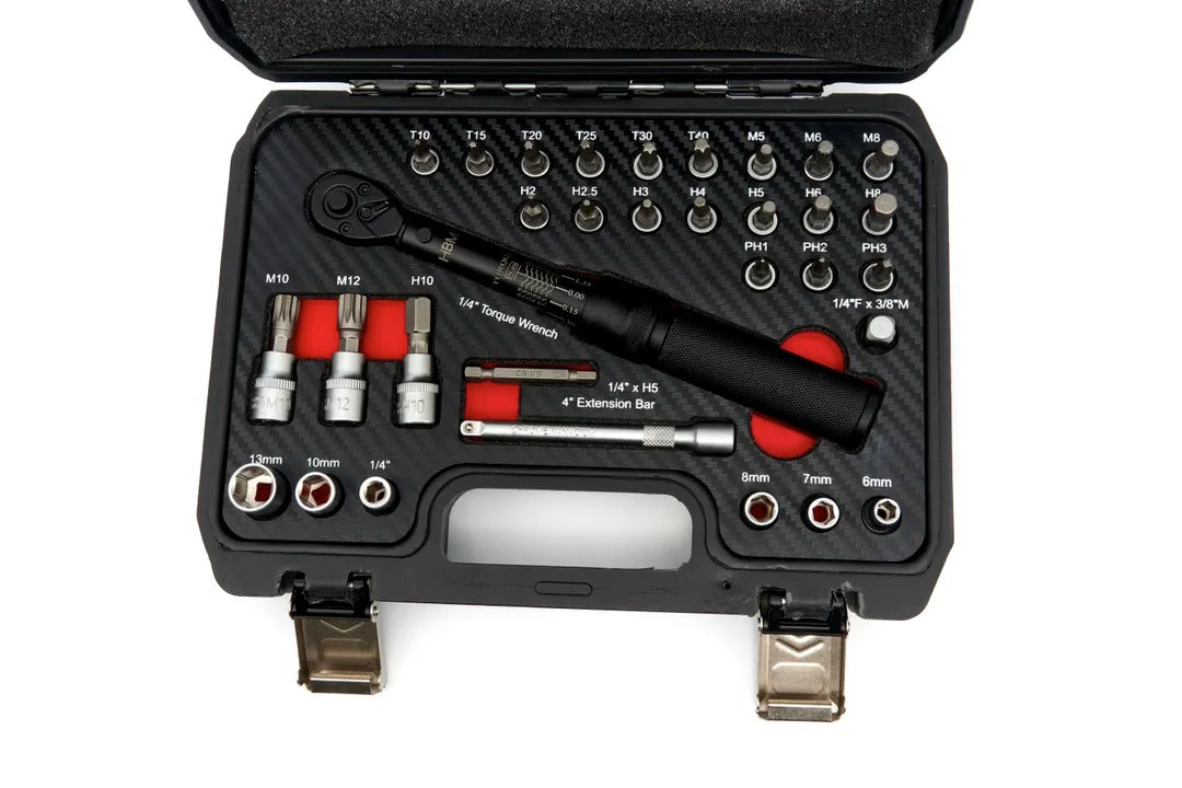 PRECÍZIÓS NYOMATÉKKULCS KÉSZLET 1/4''-OS 2-20NM 32 DARABOS HBM