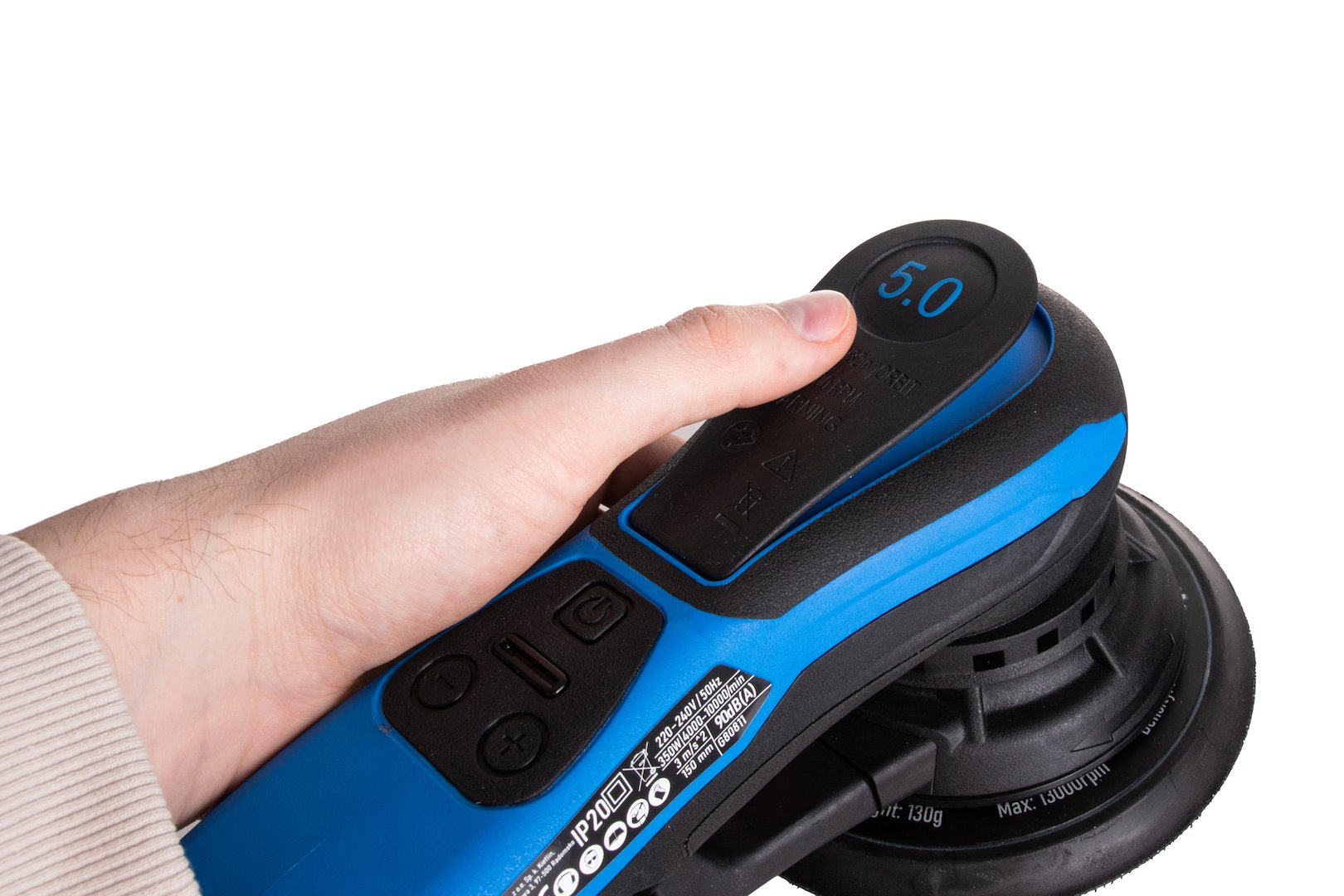 EXCENTRIKUS ORBITÁLIS CSISZOLÓ 150MM 350W GEKO