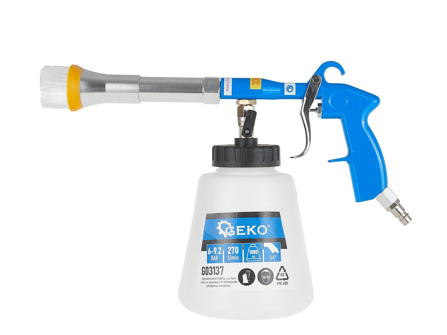 PNEUMATIKUS TORNADOR KÁRPIT TISZTÍTÓ PISZTOLY GEKO VÁKUUMADAPTERREL