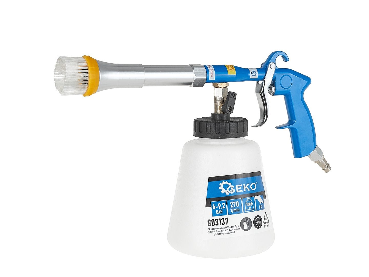 PNEUMATIKUS TORNADOR KÁRPIT TISZTÍTÓ PISZTOLY GEKO VÁKUUMADAPTERREL