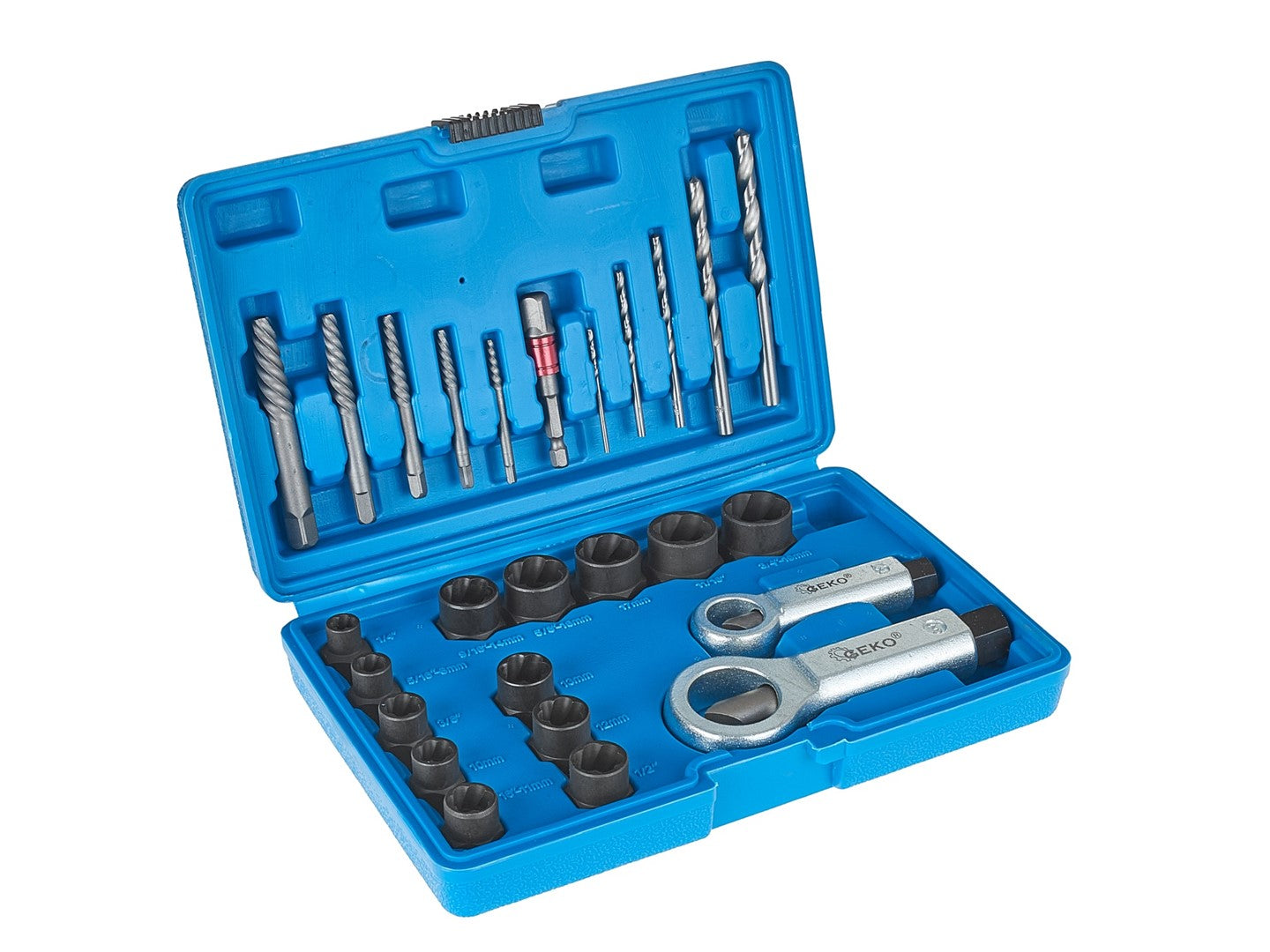 SÉRÜLT CSAVAR ELTÁVOLÍTÓ KÉSZLET CSAVAROK ANYÁKHOZ 26 DB