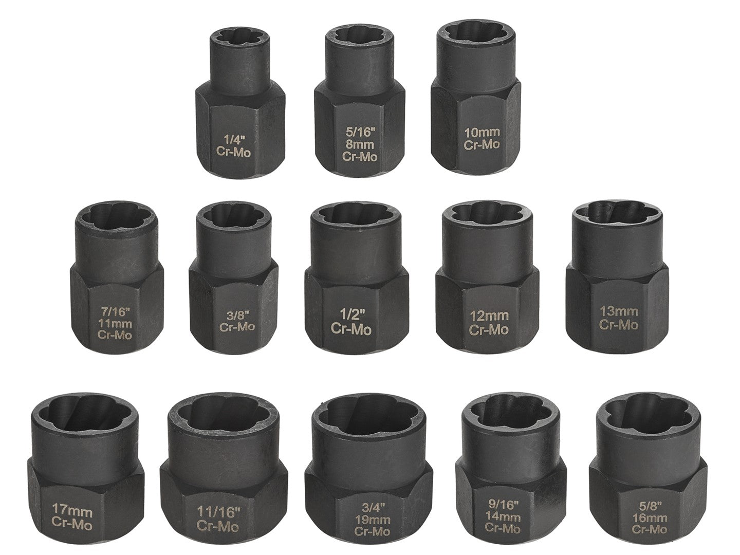 SÉRÜLT CSAVAR ELTÁVOLÍTÓ KÉSZLET CSAVAROK ANYÁKHOZ 26 DB