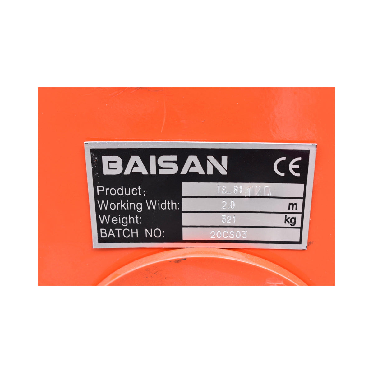 TS81 szárzúzó hárompontos felfüggesztéssel, kardánnal, 55–75 LE szükséglet, 2 m munkaszélesség, 12–16 cm mélység, 54 késsel, Baisan