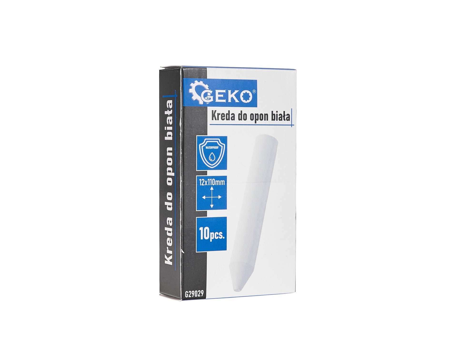 10 darabos fehér krétakészlet gumiabroncsok jelölésére 12x110mm