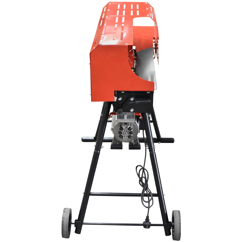 Vízszintes rönkhasító, 7 tonnás, 230 V, 2 kW, állítható magasságú állvánnyal és védelemmel, Breckner Germany