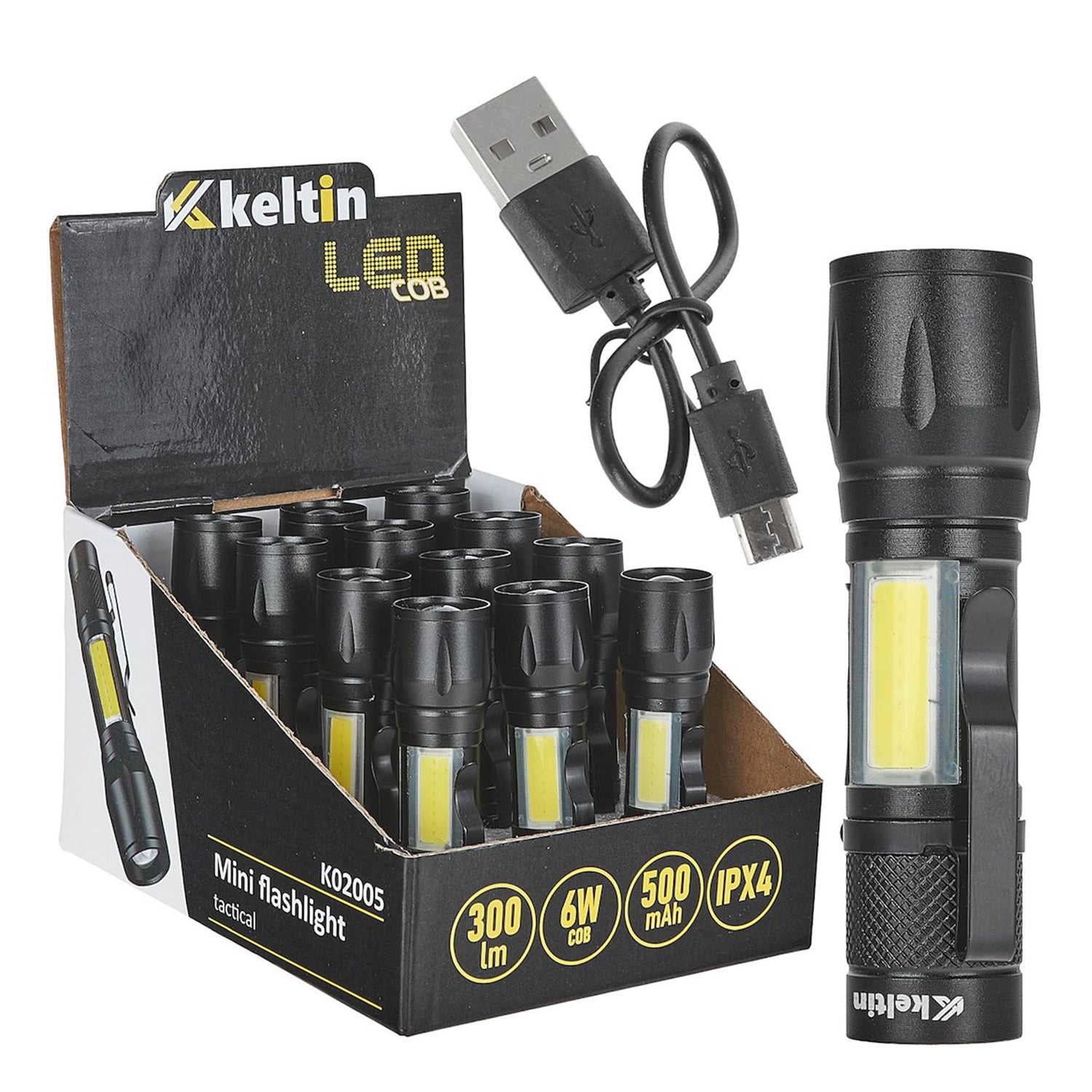 MINI COB LED ZSEBLÁMPA 10 W 500 MAH 500 LM