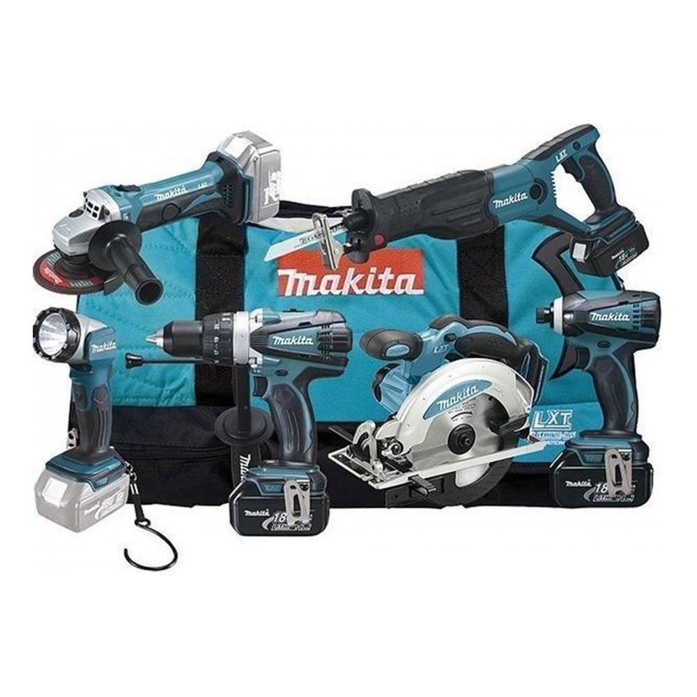 MAKITA SZERSZÁM KÉSZLET 6 DB LI-ION AKKUMULÁTORRAL 18V 3AH DLX6011