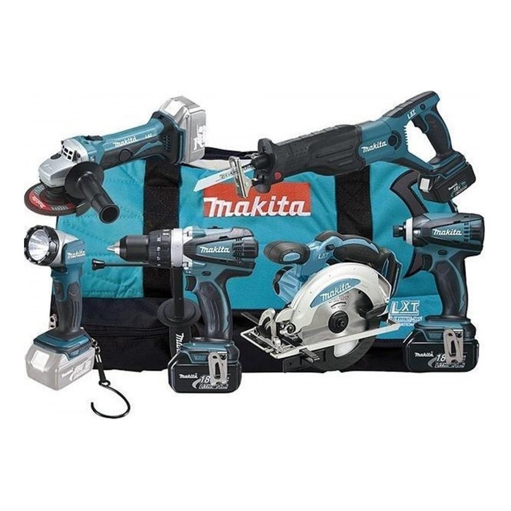 MAKITA  SZERSZÁM KÉSZLET 6 DB LI-ION AKKUMULÁTORRAL 18V 3AH DLX6011