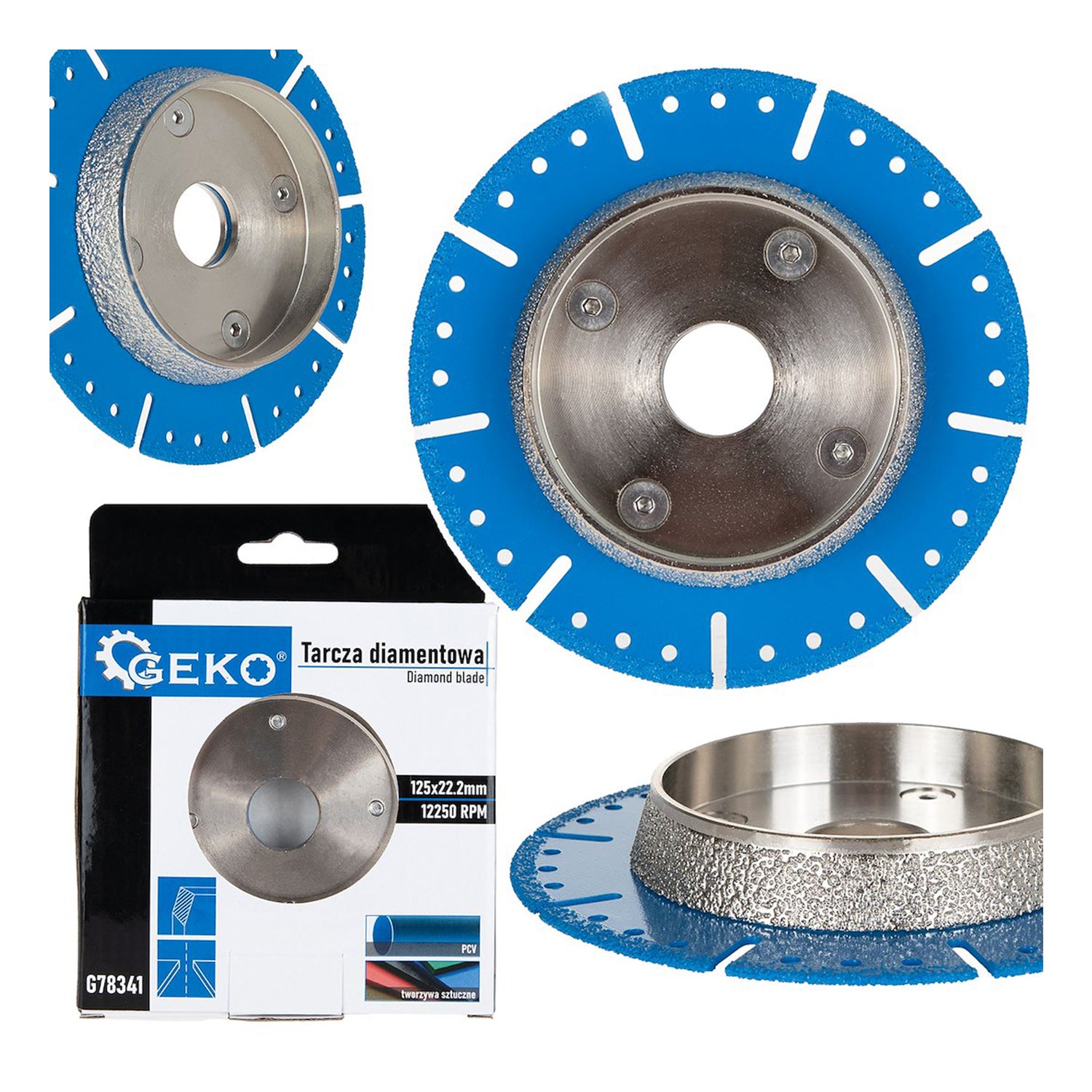 GYÉMÁNTOZOTT VÁGÓKORONG 125 MM PVC CSÖVEK VÁGÁSÁHOZ