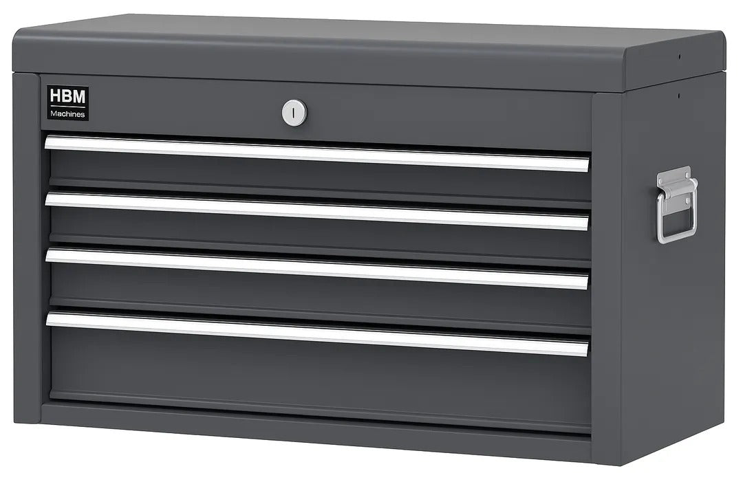 ÜRES FÉM SZERSZÁMOS KOCSI - SZERSZÁMOS SZEKRÉNY 2 DB 8 FIÓK SZÜRKE HBM MACHINES PREMIUM, HOLLANDIA