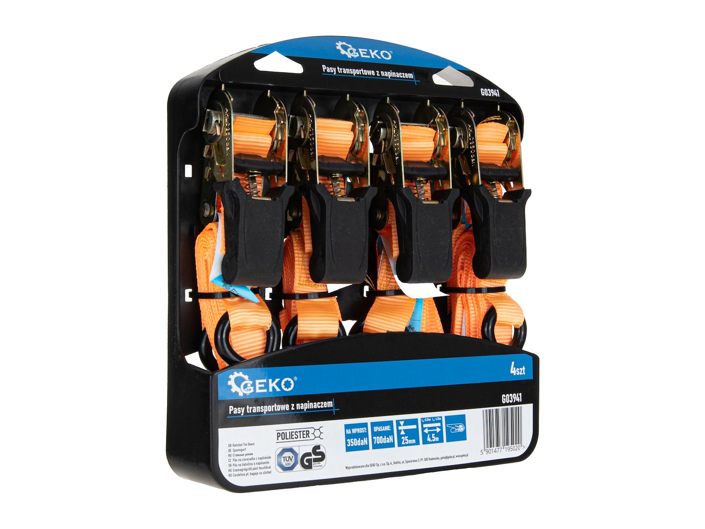 RACSNIS HEVEDER KÉSZLET 25MM X 4.5M 700KG 4 DB