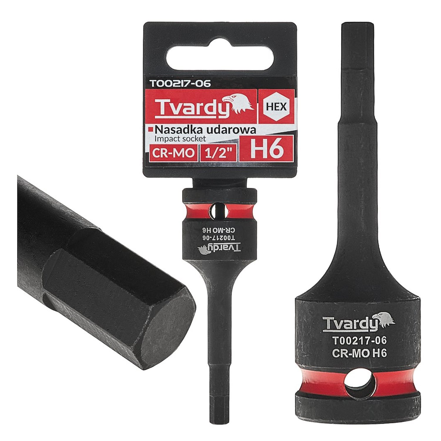 DUGÓKULCS ÜTVECSAVARHOZ HEX H6 1/2 CR-MO TVARDY