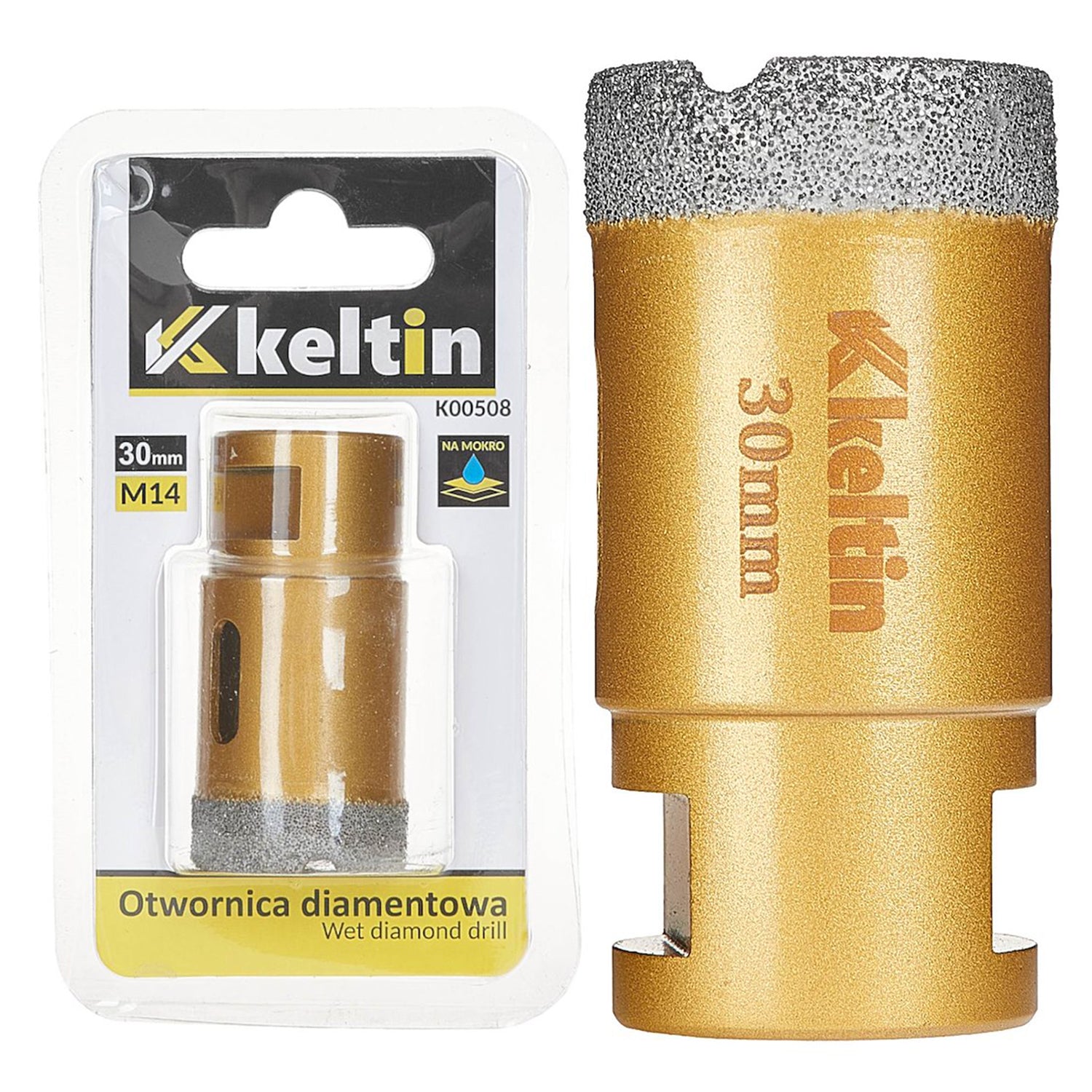 GYÉMÁNTOZOTT LYUKFÚRÓ 30 MM M14 KELTIN