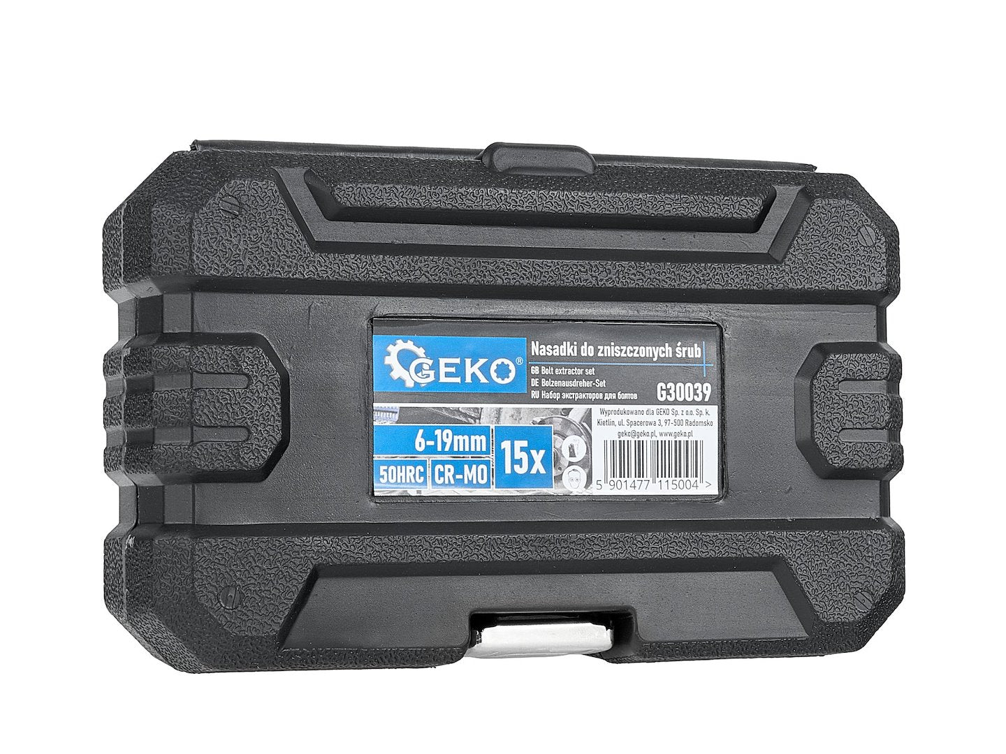 SÉRÜLT TÖRTCSAVAR KISZEDŐ KÉSZLET 6-19 MM 15 DB GEKO