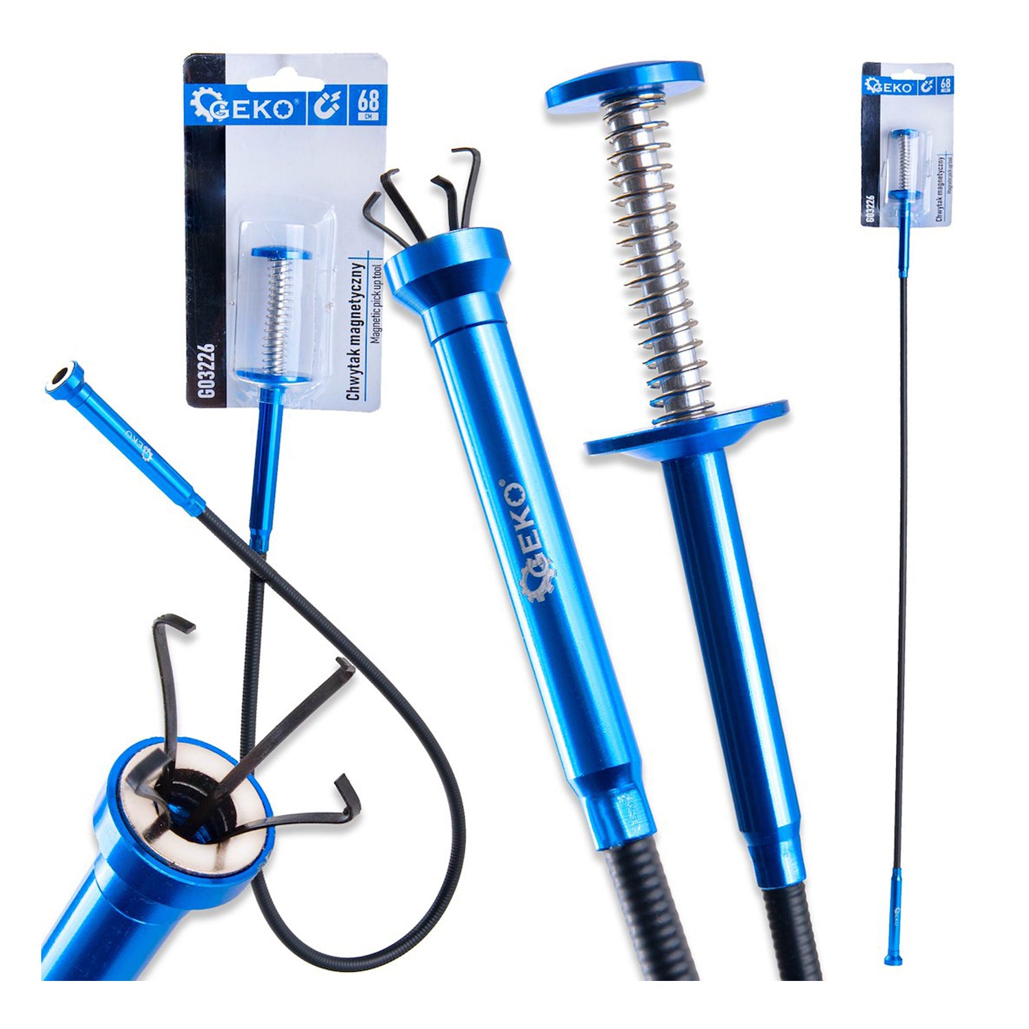 FÉLIG RUGALMAS MÁGNESES VISSZANYERŐ LEDDEL ÉS KÖRMÖKKEL 68 CM