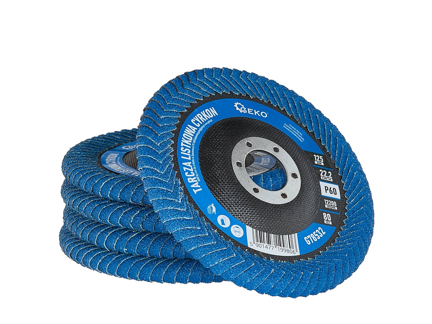 CIRKÓNIUM LAMELLÁS CSISZOLÓKORONG MÉLY HEGESZTÉSI VARRATOKHOZ 125 MM P60