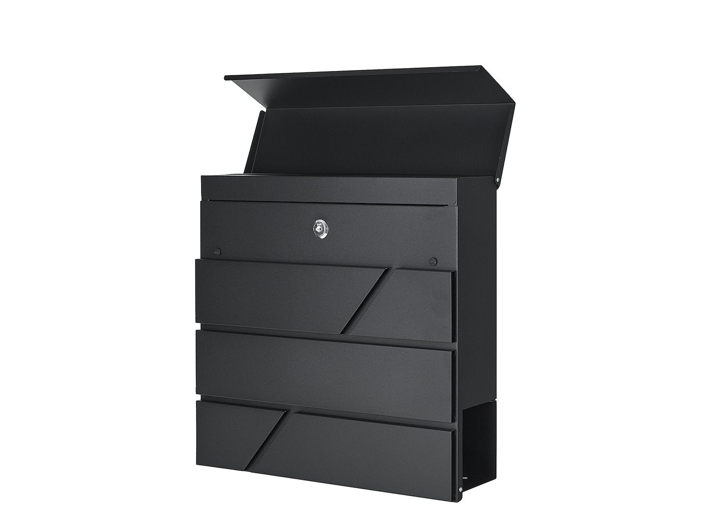 POSTALÁDA ÚJSÁGTARTÓVAL ANTRACITSZÜRKE 36,7×37×10 CM