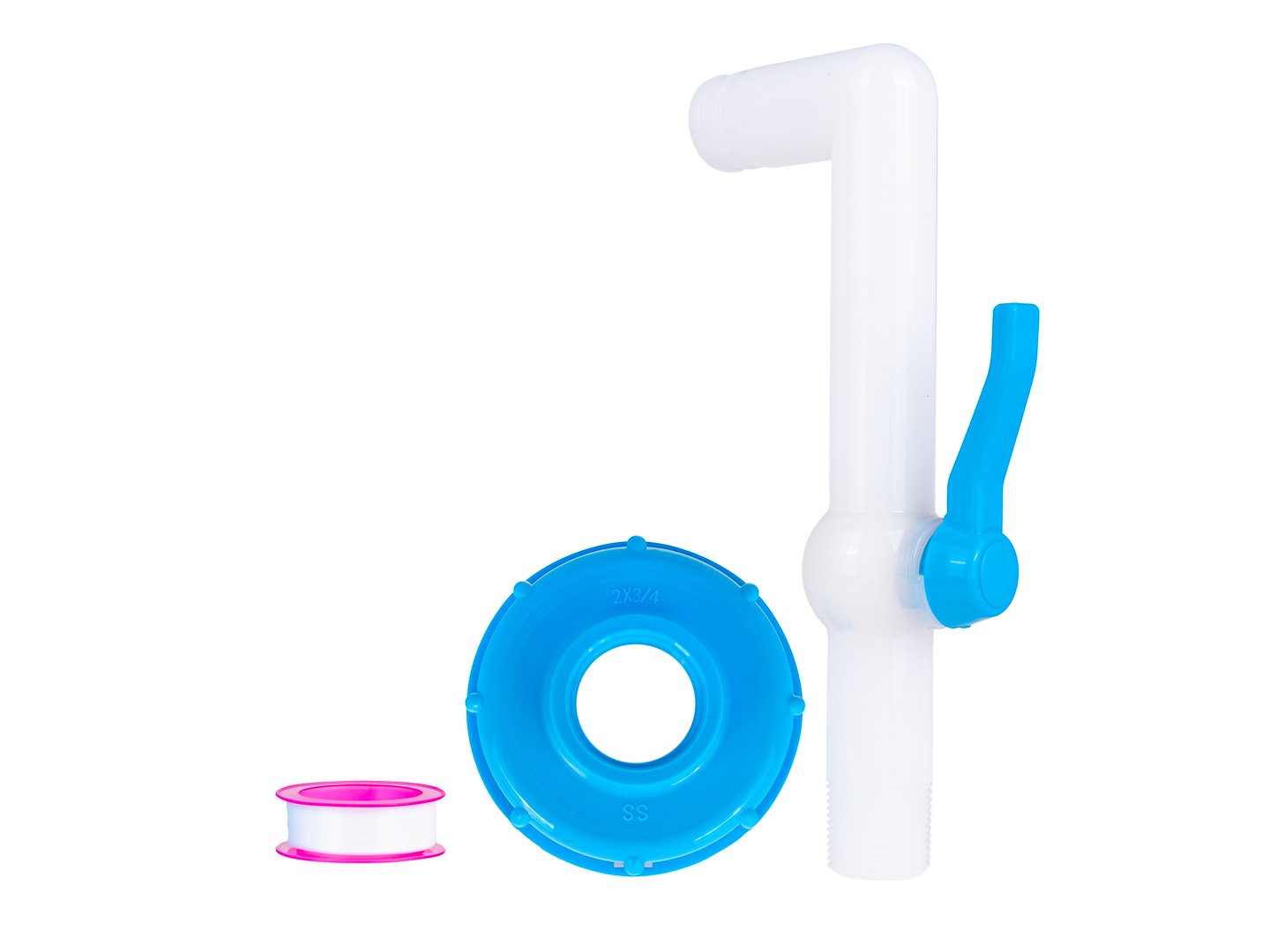 IBC CSATLAKOZÓ KÉSZLET 25 MM 90°-OS CSAPPAL MAUSER TARTÁLYOKHOZ