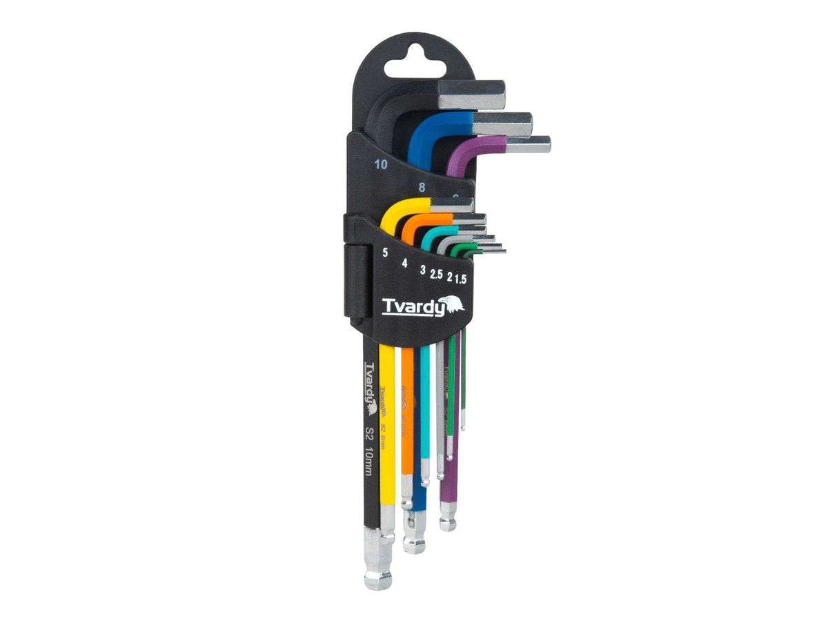 Színes l-imbuszkulcs készlet 1.5-10mm 9 db