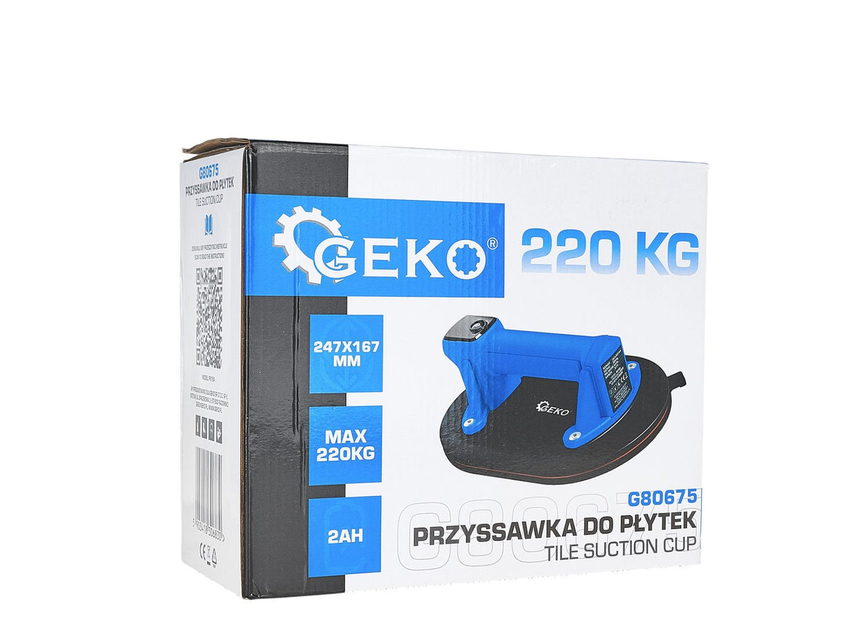 Tapadókorong akkumulátoros 247x167mm 3.7v 2.0ah 220 kg GEKO