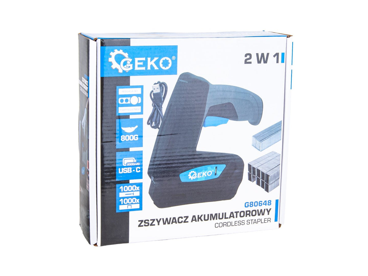 Akkumulátoros elektromos tűzőgép 2 az 1-ben, 3,6 V GEKO