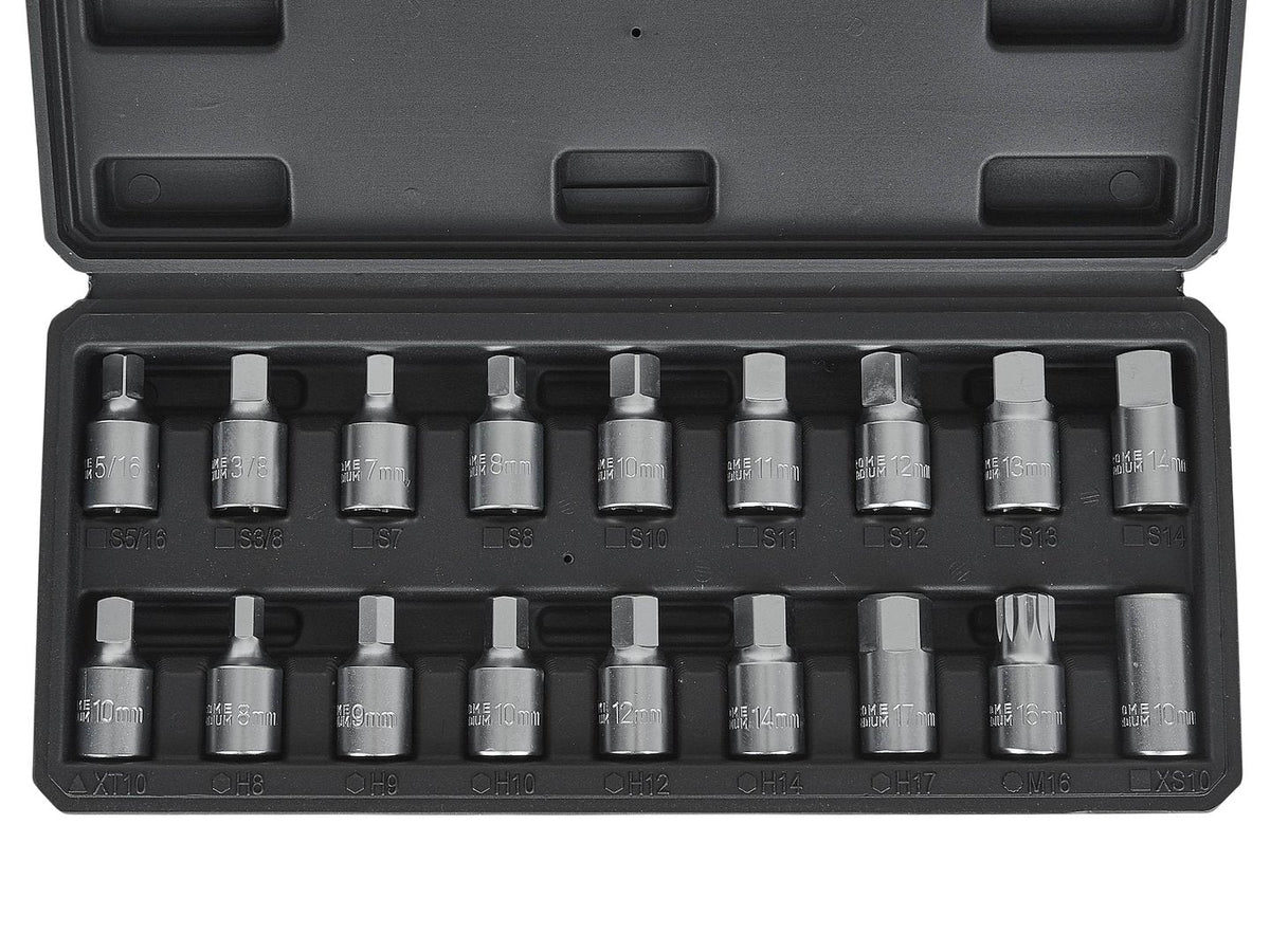 Olajteknő kulcs készlet 3/8" 18 db GEKO