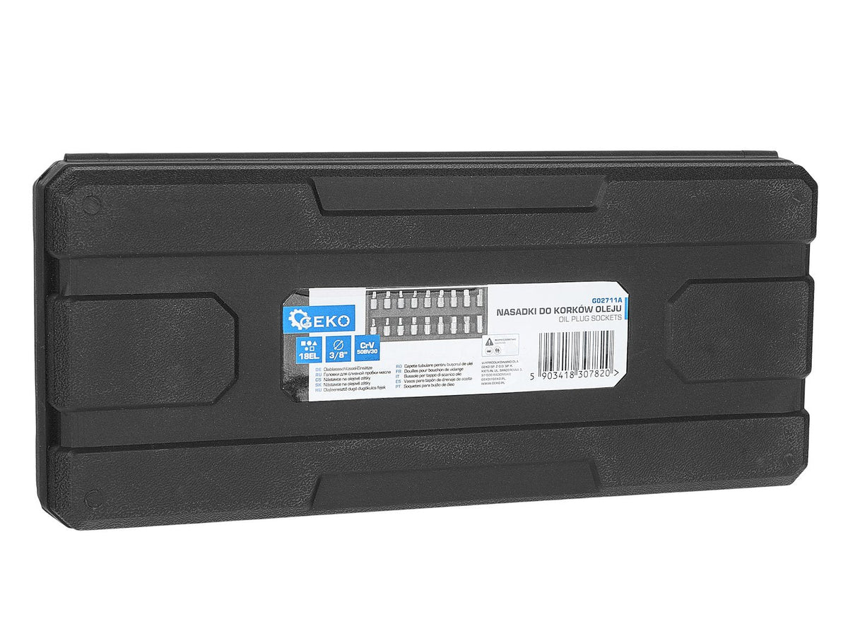 Olajteknő kulcs készlet 3/8" 18 db GEKO