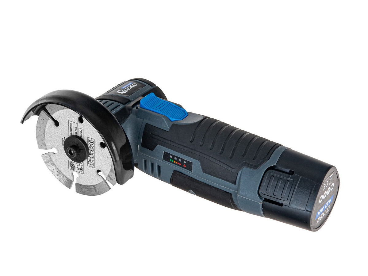 Akkumulátoros mini sarokcsiszoló 76 mm, 12 V GEKO