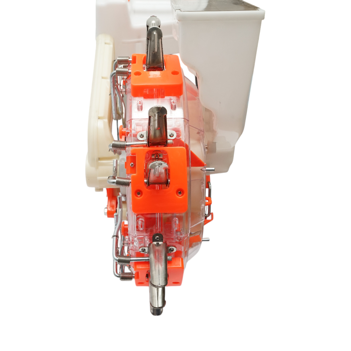 Kézi vetőgép, 7 tüskével, 8 cm vetési mélységgel, 4 literes magtartállyal, 12 literes műtrágyatartállyal – THOR