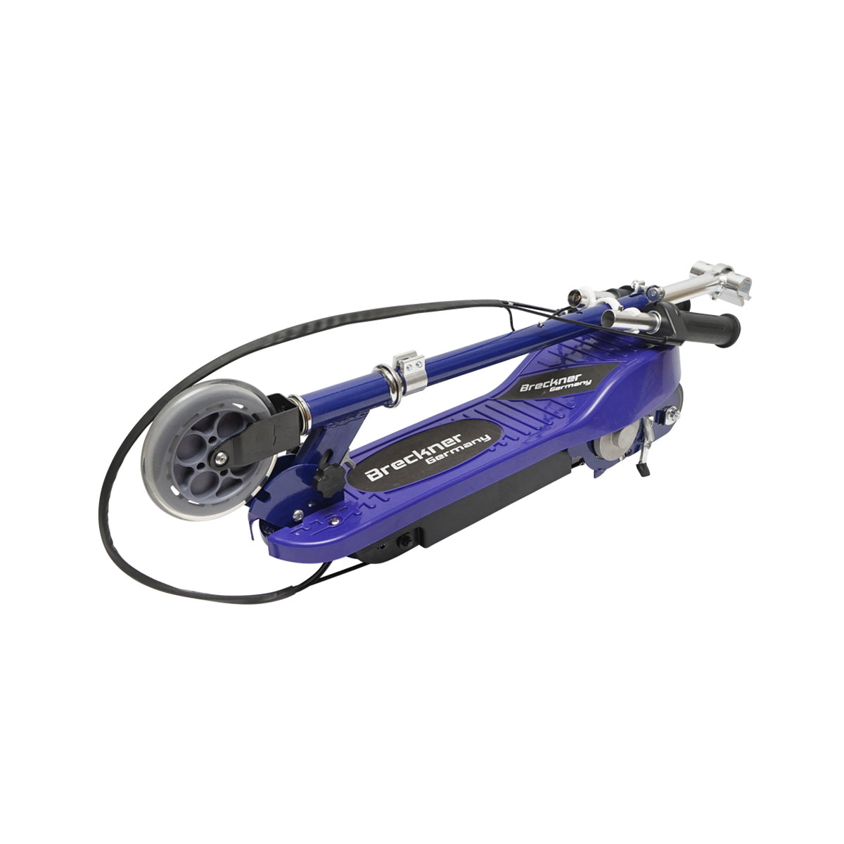 Elektromos roller gyerekeknek, kék, 120W, 24V, 4.5Ah, max. teherbírás 65 kg, max. sebesség 12 km/h, Breckner Germany