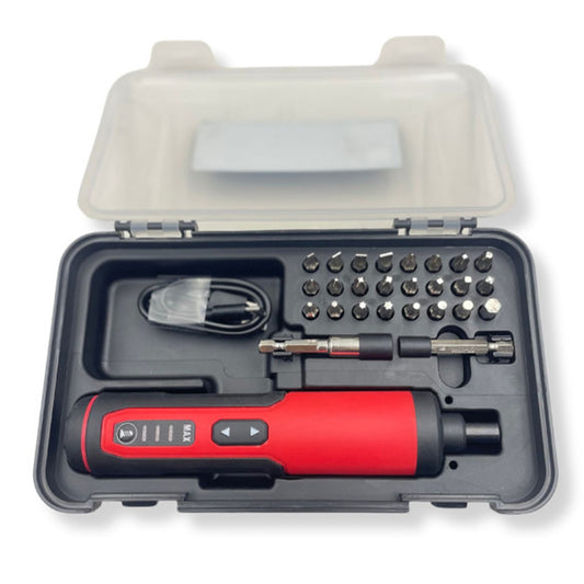 ELEKTROMOS CSAVARHÚZÓ KÉSZLET 3,6 V-OS ÚJRA TÖLTHETŐ AKKUMULÁTORRAL 27 CSERÉLHETŐ FEJJEL KB GLOBAL