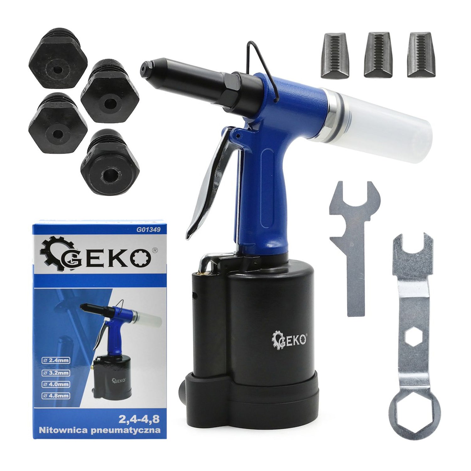 PNEUMATIKUS SZEGECSELŐ PISZTOLY 2.4-4.8 MM GEKO