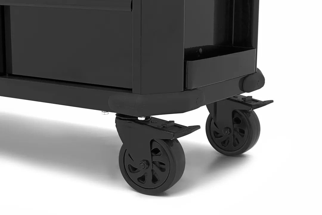 PROFESSZIONÁLIS FÉM SZERSZÁMOS SZEKRÉNY FA MUNKALAPPAL 11 FIÓK 109 CM HBM HOLLANDIA