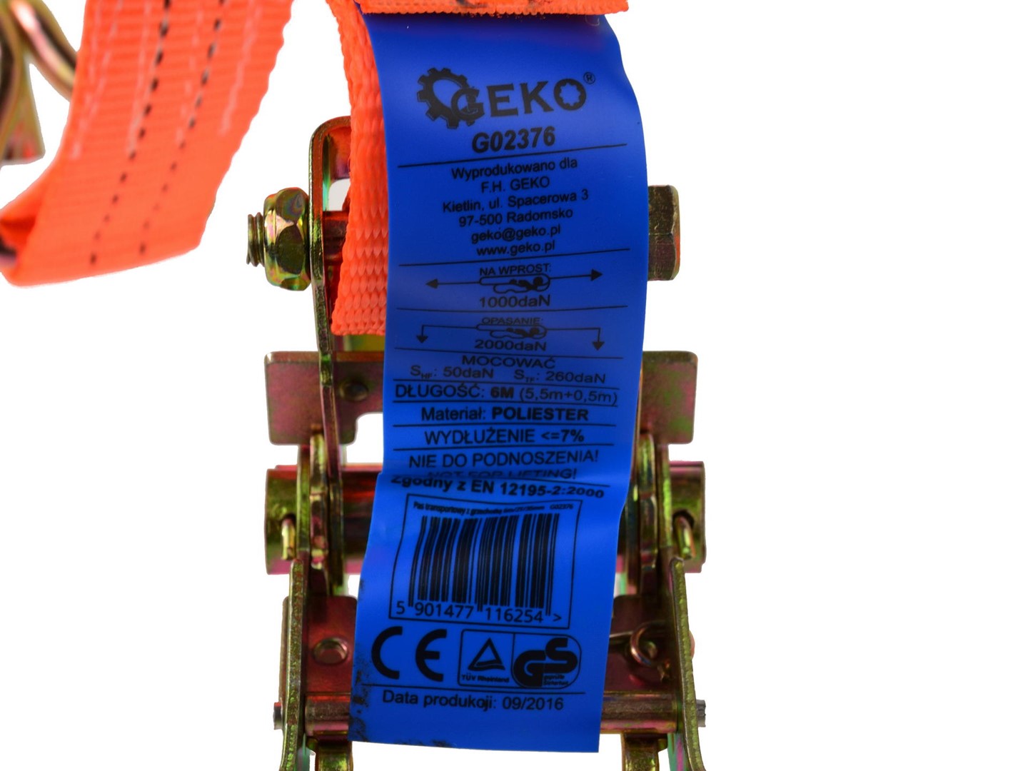 RÖGZÍTŐHEVEDER RACSNIVAL 6M 2T 35MM