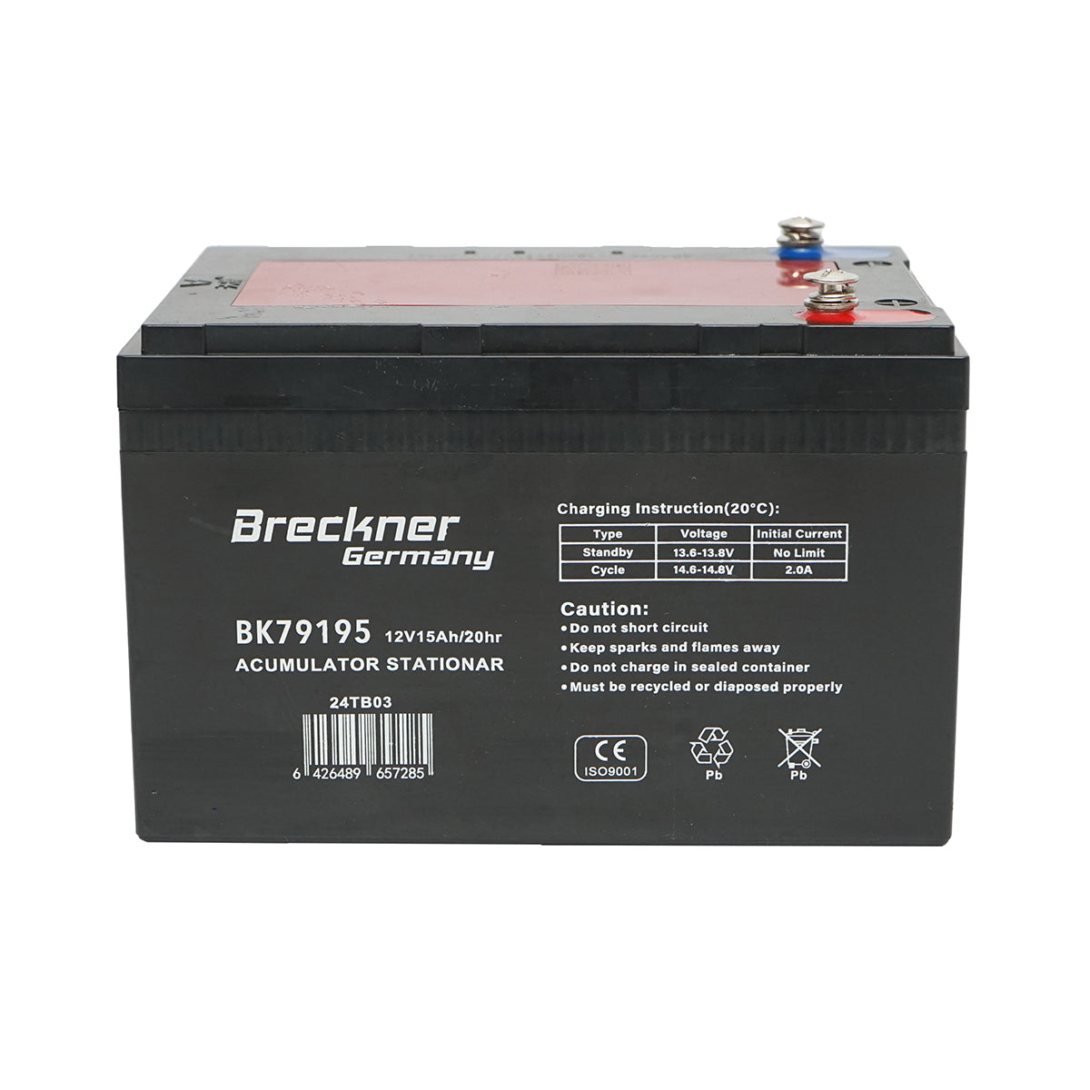 Gél akkumulátor napelem rendszerekhez 12V 15Ah 20HR 150x100x100mm Breckner Germany
