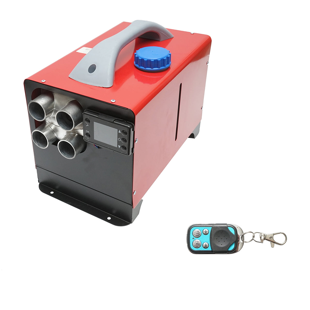 Sirocou, hordozható állóhelyzeti fűtés 12–24V, 5KW, LCD kijelzővel, távirányítóval és Kyocera izzítógyertyával, Breckner Germany, 0,14 - 0,35 L / h