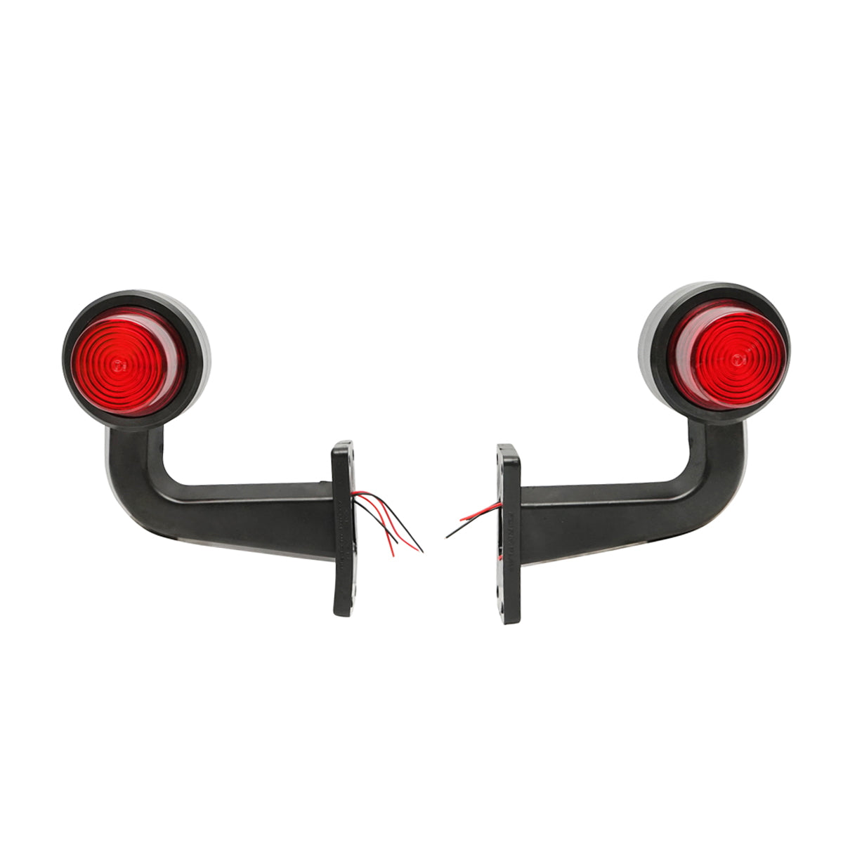 Oldalsó LED helyzetjelző lámpaszett, karral, 12–24V, piros/fehér, FR0147R/W, Breckner Germany