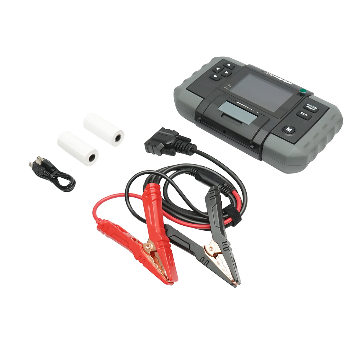 Digitális akkumulátor tesztelő nyomtatóval 12-24V, polaritásvédelem 100-2000A BT600