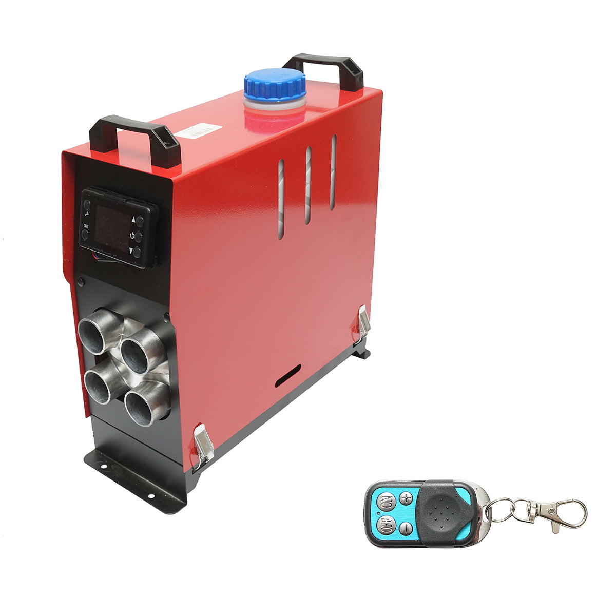 Sirocou, hordozható állóhelyzeti fűtés 12–24V, 5KW, LCD kijelzővel, távirányítóval és Kyocera izzítógyertyával, Breckner Germany